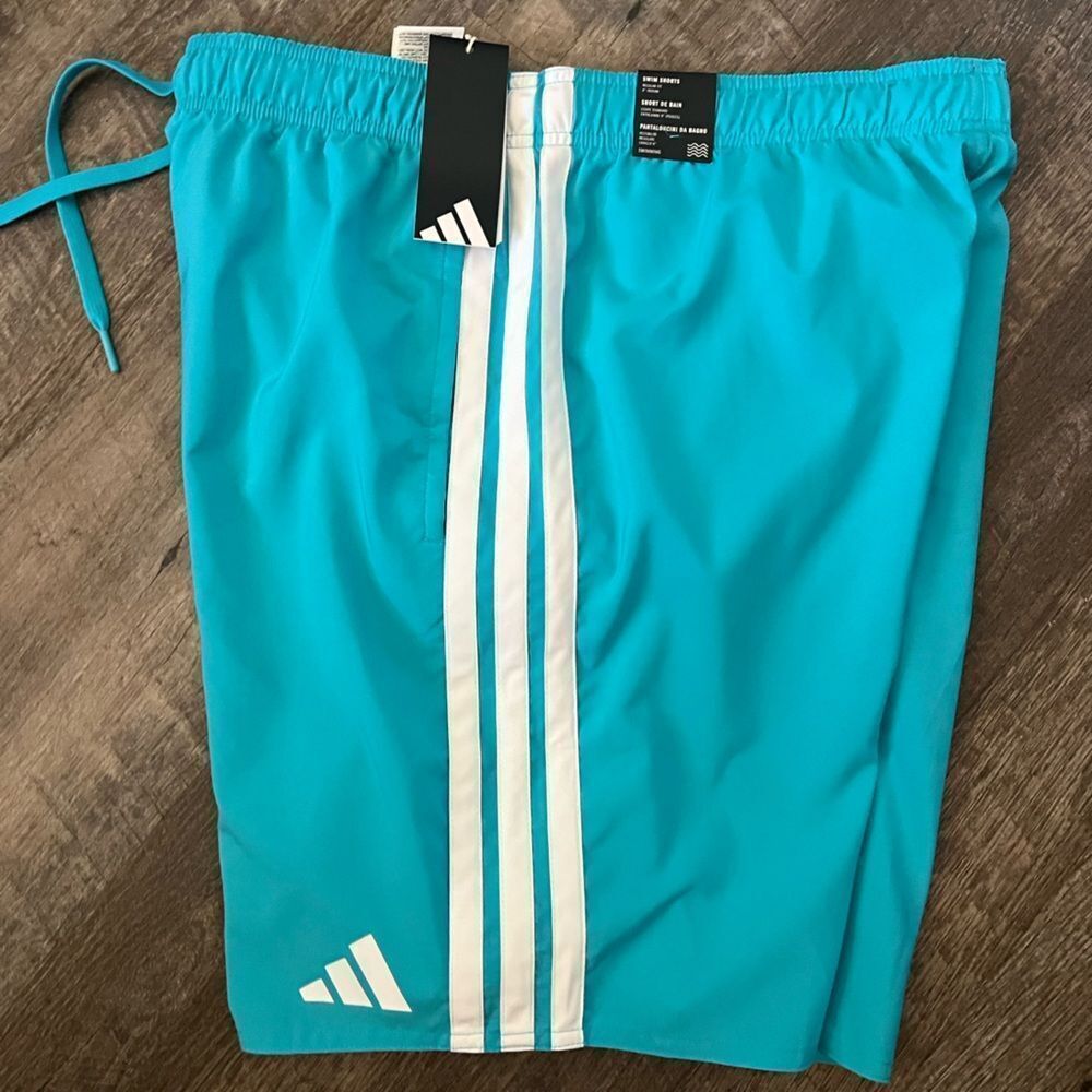 Adidas 3-Stripes Swim Shorts 8-Inch- Size Large